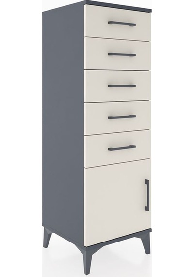 Hyperion Dolap 5 Çekmeceli Tek Kapaklı 44x44x134 Antrasit-aytaşı Antrasit Hyperion Dolap 5 Çekmeceli Tek Kapaklı 44x44x134 Antrasit-aytaşı Antrasit