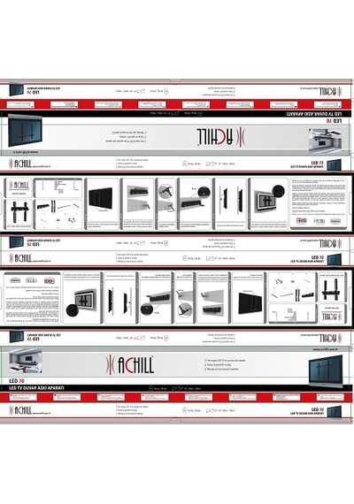 Achill Led 85 Tv Askı Aparatı 42'' 65'' Sabit Tv Askı Aparatı