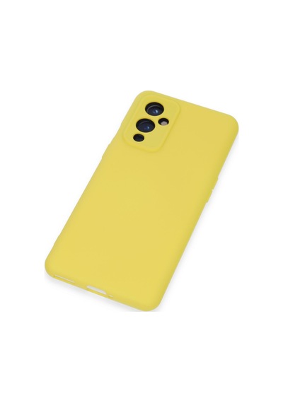 One Plus 9 Kılıf Nano İçi Kadife Silikon - Sarı