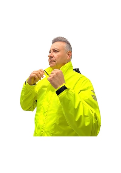 Caretech Ct-neonpro Motosiklet Yağmurluk Astarlı Kapüşonlu Reflektörlü Çantalı Su Rüzgar Geçirmez Medium