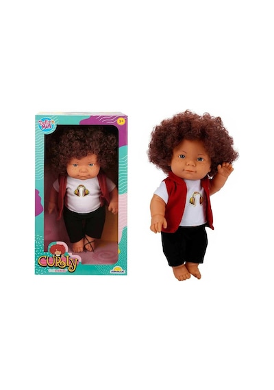Curly Bebek Tulumlu Elbiseli Et Bebek 35 CM