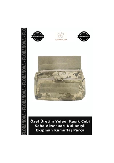 Özel Üretim Yeleği Kasık Cebi Saha Aksesuarı Kullanışlı Ekipman Kamuflaj Parça