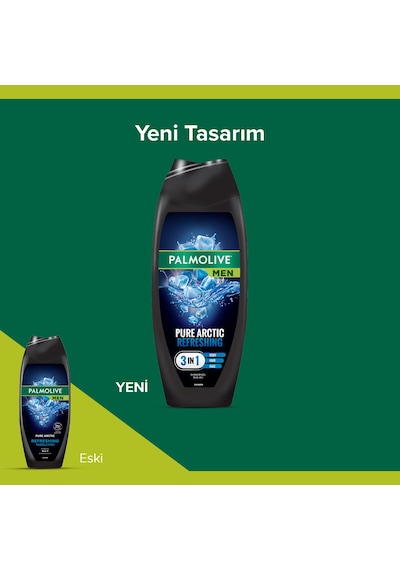 Palmolive Men Pure Arctic 3in1 Ferahlatıcı Erkek Duş Jeli 2 x 500 ML + Duş Lifi