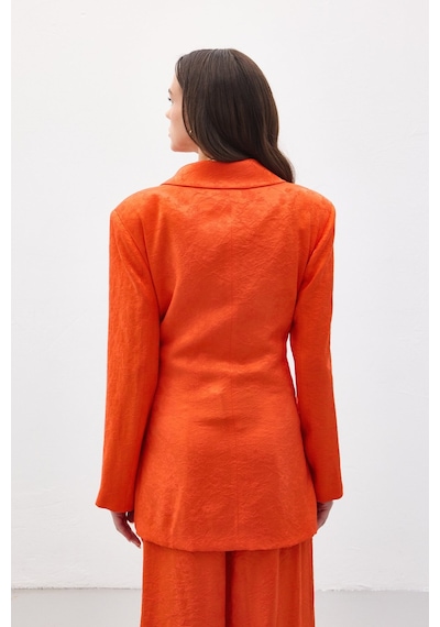 Sateen Freya Ceket - Oranj-137139 Oranj