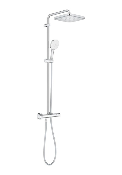 Grohe Tempesta System 250 Cube Duvara Monte Termostatik Bataryalı Duş Sistemi - 26689001 Gümüş