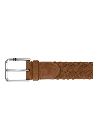 Montblanc Meisterstück Süet 35 Mm Xl Kare Tokalı Kemer 222271 Kahverengi