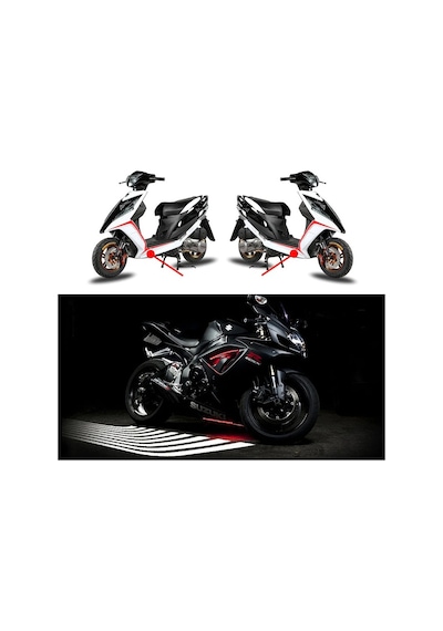 Motosiklet Melek Led Kanatlar Gölge Dekoratif Super Takım Mavi