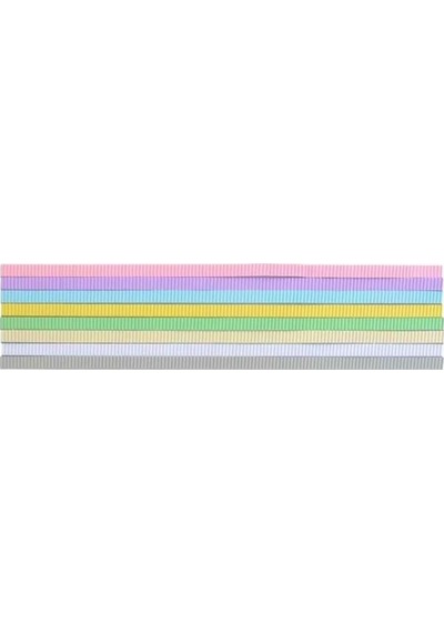 Lino 13x500 Mm Oluklu Şerit 8 Renk Pastel Seri 40'lı