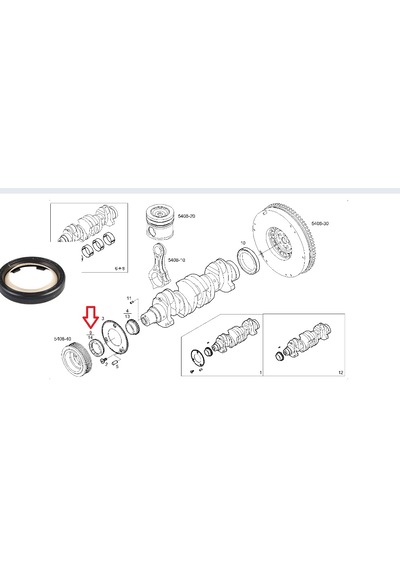 Iveco-daıly-keçe, Krank Ön F1c Upto Kapak 504082434
