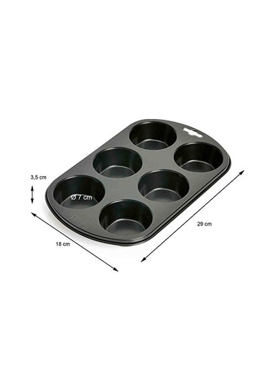 Für 6 Muffins 29 X 18 Cm Standardgröße Antihaftbeschichtet Kurze Backzeit Für Süße Und Herzhafte Rezepte Çok Renkli