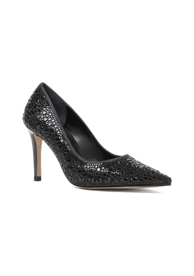 Kadın Siyah Parlak İnce Topuklu Stiletto