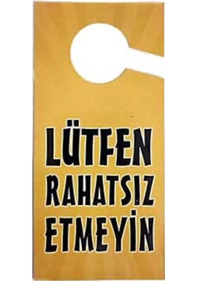 Lütfen Rahatsız Etmeyin Kapı Askı Uyarısı / 2 Adet Pvc Plastik