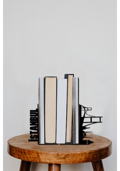 Metal Kitap Tutucu Istanbul Figürlü Kitap Desteği