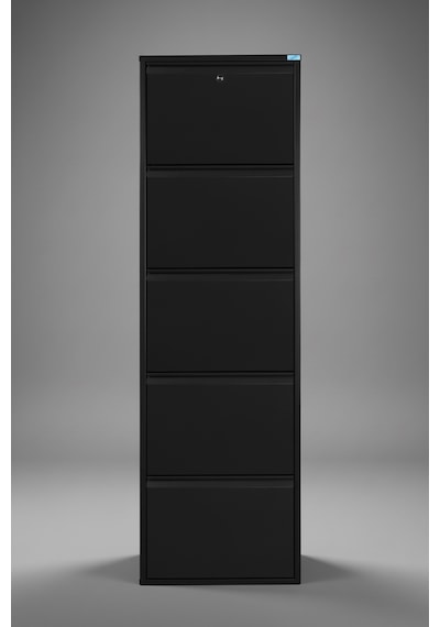 Metal Ayakkabılık 5'li Kilitli Model Siyah