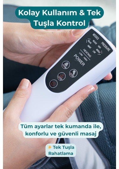 Mdsgroup Çift Bacak Hava Sıkıştırmalı Isıtmalı Ayak Ve Bacak Masaj Aleti Elektrikli Lenf Drenaj Cihazı Çok Renkli