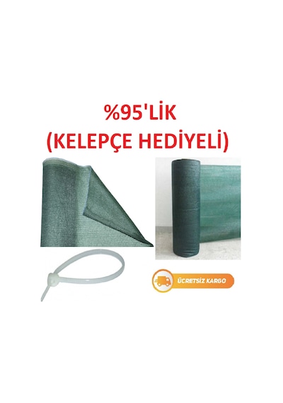 Gölgelik File %95 - Koyu Yeşil- Gölgeleme Filesi-Bahçe-Çit Örtüsü
