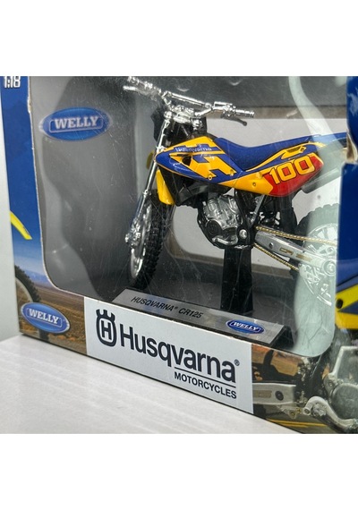 Husqvarna Cr125 1:18 Diecast Maket Motor Metal Model Motosiklet