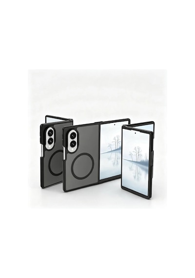 Samsung Uyumlu Galaxy Z Fold 8 Kılıf M-safe Şarj Özellikli Kamera Korumalı Zore Lunex Kapak