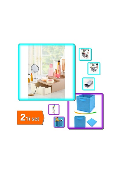 Compact Makyaj Organizeri + Dolap İçi Düzenleyici Kutu 2li Set - Evde Düzen Kolaylığı B7z9xp Belirtilmemiş