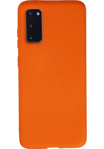 Newface Samsung Galaxy Uyumlu, S20 Kılıf Nano İçi Kadife Silikon - Turuncu