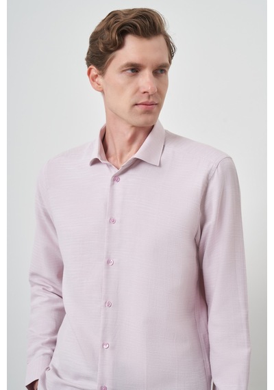 Morven Erkek Pembe Slim Fit İtalyan Yaka Gömlek 25mc004021150 Pembe Pembe