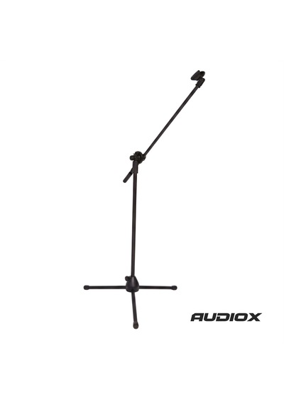 Audıox Boom Mikrofon Standı Tripod Mikrofon Sehpası, Yükseklik Ayarlı, 2 Adet Mikrofon Başlığı Klip + Tutucu