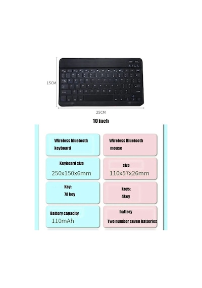 Samsung Galaxy Tab A11+ Plus X310 Uyumlu Kılıf Bluetooth Klavye Dokunmatik Kalem Kılıf