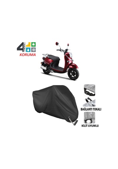 RKS Pollo 50 Motosiklet Brandası ( Kilit Uyumlu - Siyah