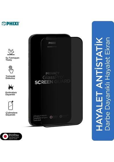Phixi Premium Guard Hayalet Cam Ekran Koruyucu Apple Uyumlu iPhone 11 Antistatik, Su Tutmaz, Tam Kaplama