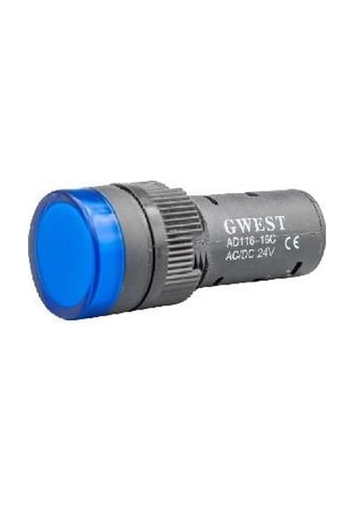 24v Göz Lambası Mavi Ledli 19 Mm
