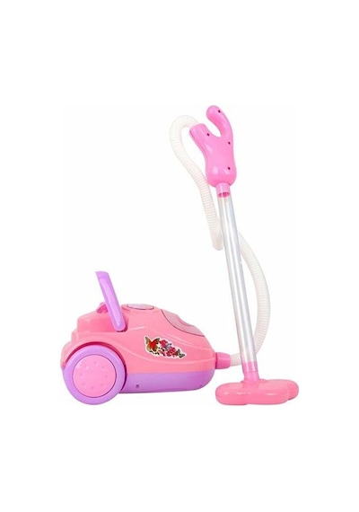 Can Ali Toys Oyuncak Pilli Elektrikli Şirin Süpürge Makinesi Ses Efektli Pembe