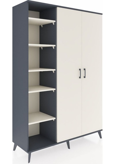 Hyperion Dolap 7 Raflı 2 Kapaklı Tek Askılı 132x44x195 Antrasit-aytaşı/aytaşı Aytası/aytası - Antrasıt Hyperion Dolap 7 Raflı 2 Kapaklı Tek Askılı 132x44x195 Antrasit-aytaşı/aytaşı Aytası/aytası - Antrasıt