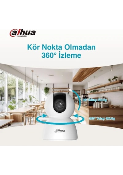Dahua Hero H4ı Indoor 360 Hareketli, Gece Görüşlü, Akıllı Takipli Güvenlik Kamerası