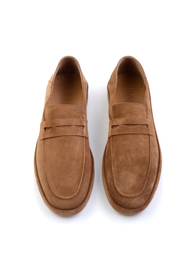 Bambi Taba Leather Erkek Loafer Ayakkabı E01589240102 Taba