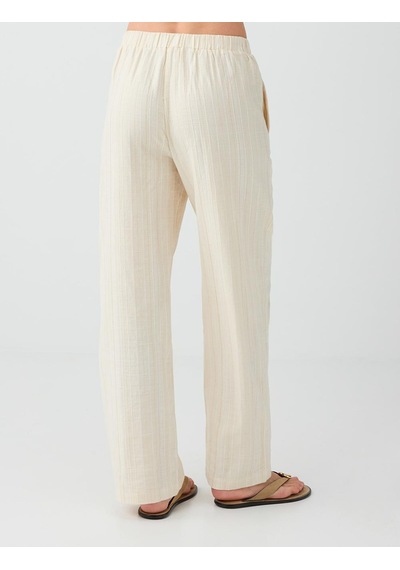Jimmy Key Kırık Beyaz Düz Kesim Pamuklu Örme Pantolon 6sw186756106