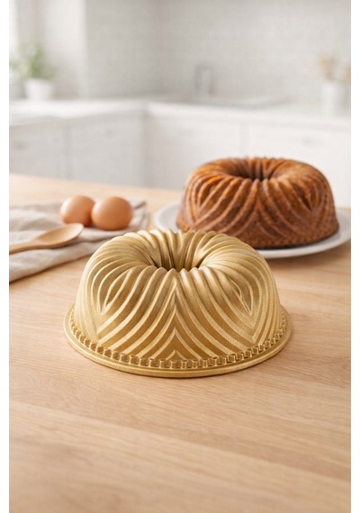 Penda Döküm Kek Kalıbı 25cm Gold Gold