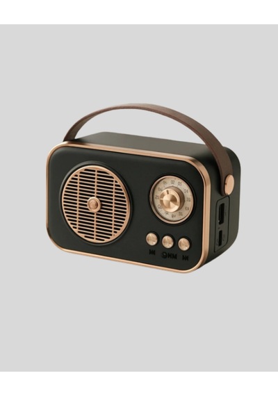 Vintage Bluetooth Radyo Tf Kart Ve Fm Destekli Taşınabilir Nostaljik Model