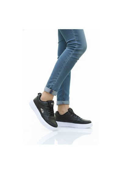 Slazenger Siyah Beyaz Bağcıklı Cilt Hafif Esnek Unisex Spor Ayakkabı Energy G Siyah - Beyaz