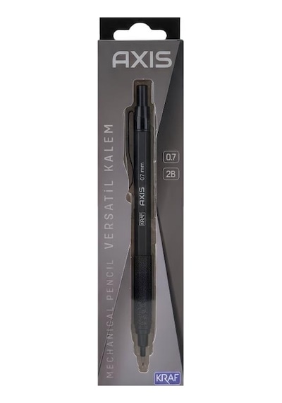 Kraf Axis Versatil Kalem 0.7mm Siyah Mp160