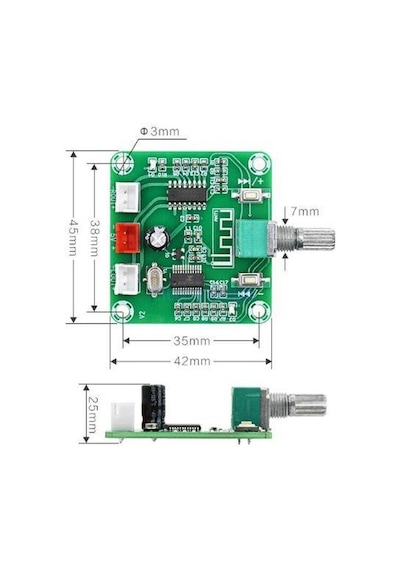 Elektronikport-Xh-A158 Pam8403 Bluetooth 5.0 Ses Amplifikatörü Devre Kartı Modü
