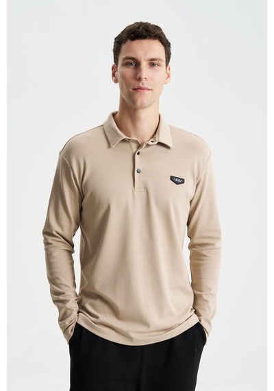 AR-MA Arma Erkek Slim Fit Çıt Çıt Düğmeli Polo Yaka İnterlok Sweatshirt 001