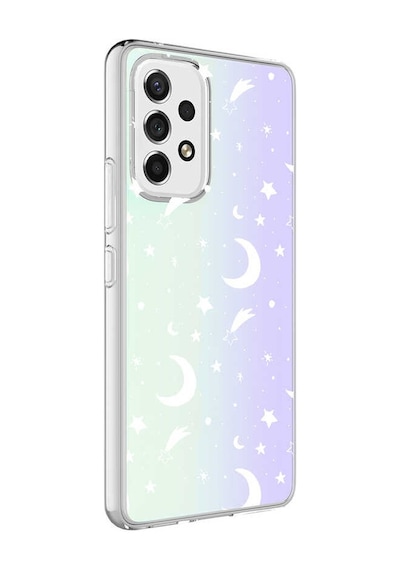 Galaxy A13 4G Kılıf Zore M-Blue Desenli Kılıf
