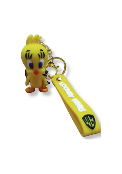 Tweety Premium 3d Figürlü Looney Tunes Yazılı Bilek Kayışlı Anahtarlık - 1 Adet