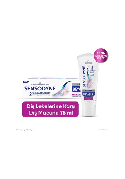 3 Adet Sensodyne Klinik Beyazlık Diş Lekelerine Karşı Macunu 75ml