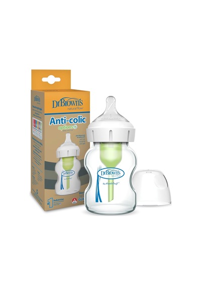 5 Oz/150 Ml Geniş Ağız Cam Biberon, Tekli Paket 51700 Açık