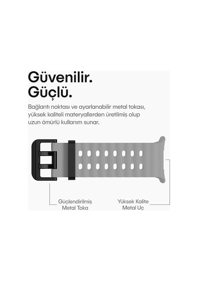 Samsung Galaxy Watch Ultra 47mm İle Uyumlu Delikli Model Ocean Loop Yumuşak Ve Hafif Silikon Kordon Çok Renkli