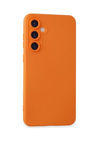 Newface - 530 - Samsung Galaxy Uyumlu S23 Fe Kılıf Nano İçi Kadife Silikon - Csmo-tex - - Turuncu