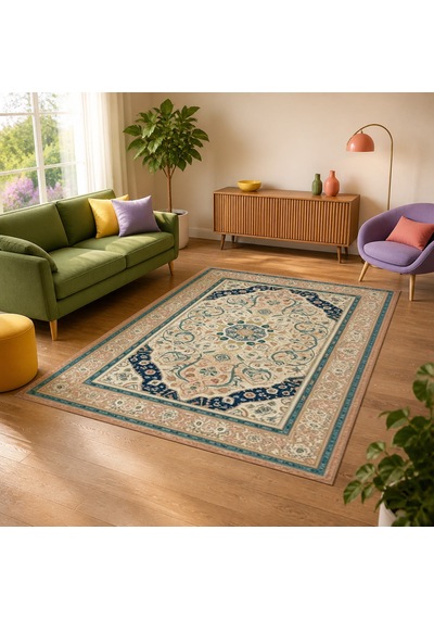 Kartela Halı Mora Halı Jüt Taban Dokuma Halı - 120 X 180 Cm Çok Renkli