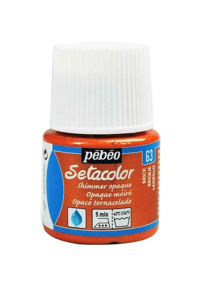 Setacolor Opak Metalik Kumaş Boya 45ml Şişe - 63 Brick Nocolor