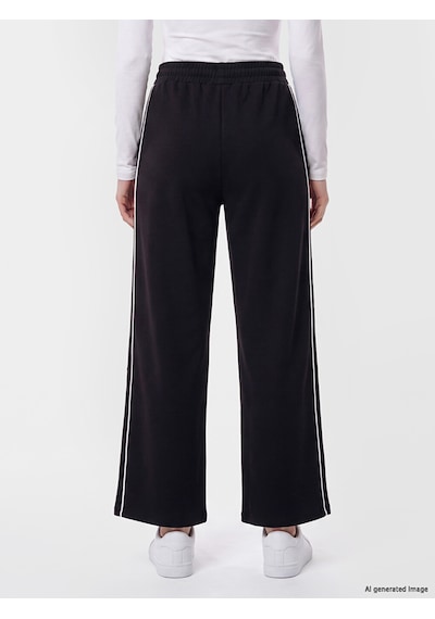 Lcw Modest Siyah Şerit Detaylı Soft Touch Kadın Eşofman Altı